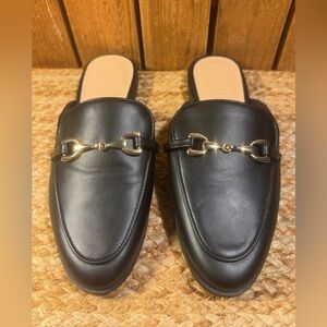 LOFT Black Leather Flats